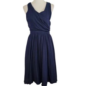 ModCloth NWT Navy Blue Linen Dress Sleeveless sz 4